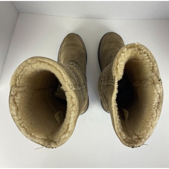 Ugg Australia Womens Sundance Revival Tall Sheepskin Chestnut Boots 5605 Size 7 - Picture 5 of 8